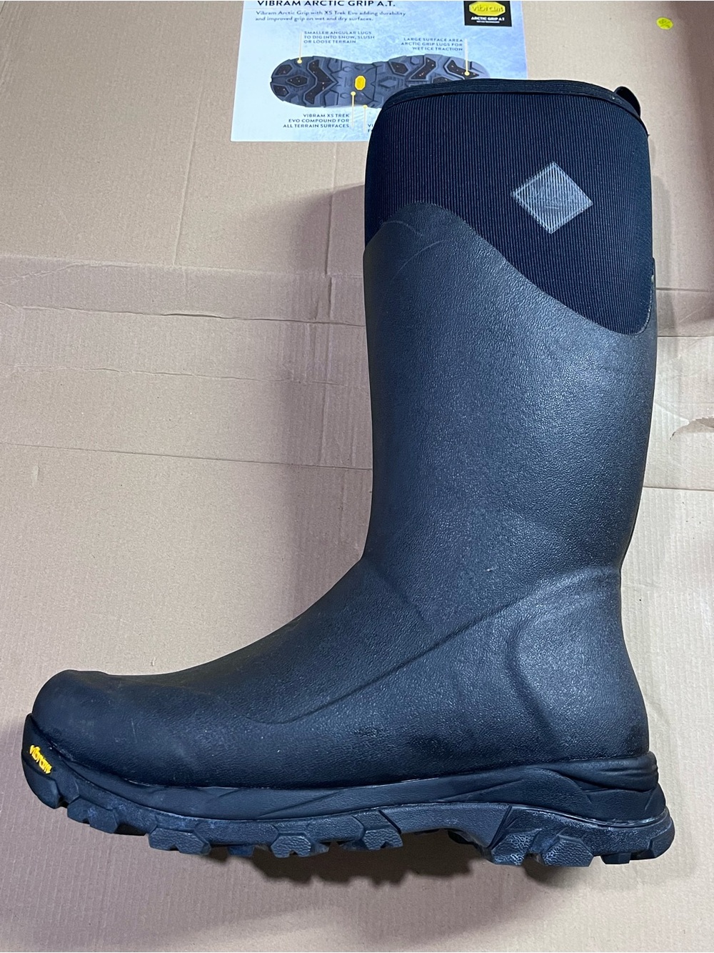 The Original Muck Arctic Ice Grip Vibram Men's Black Tall Waterproof Boots - Picture 7 of 10